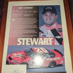 Tony Stewart Autograph 