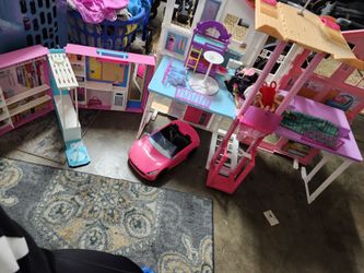 Barbie Doll House, Barbie Car, Barbie Changing Room