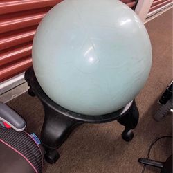 Exercise Ball With Wheels 