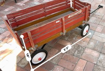 Vintage Wooden Radio Flyer Wagon