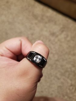 Size 13 Black SS Ring