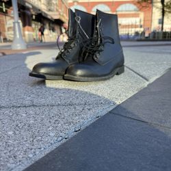 Vintage Wolverine World Wide 1994 Black Steel Toe Combat Flight Boots