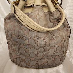 Coach Field Signature Bucket Hand Bag