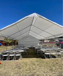 Carpa 20x 40   Mesas y sillas