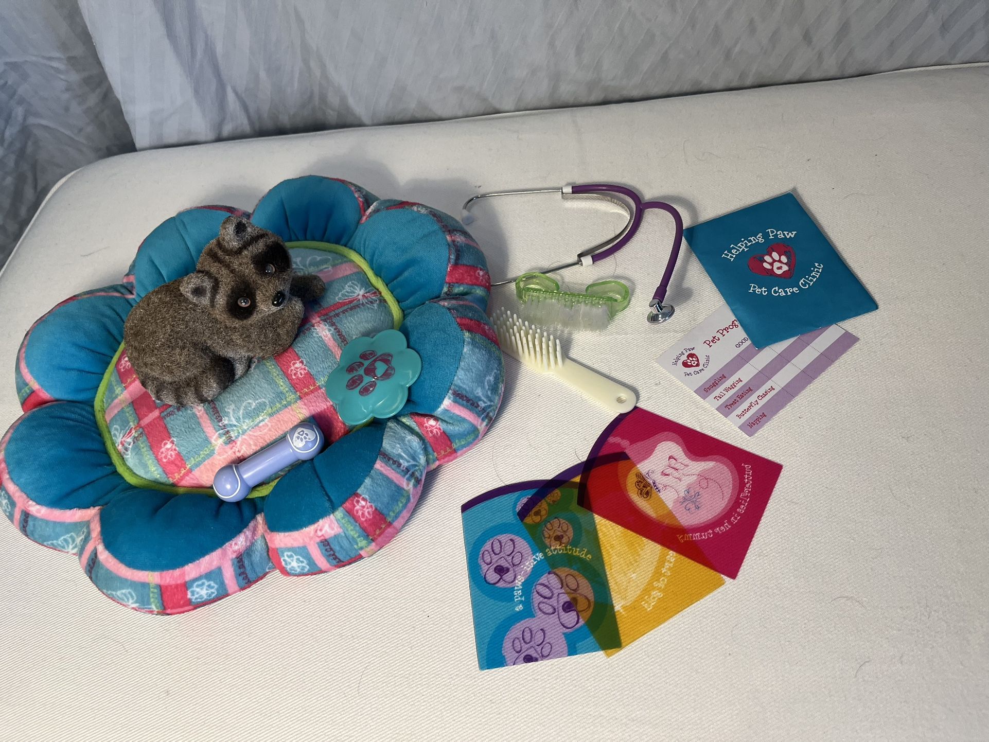 American Girl Helping Paw Pet Care Clinic Set with Plush Dog & Accessories – 18” Doll