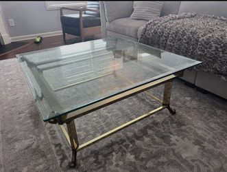 Glass coffee table