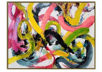 “Curls II” Gold Framed Canvas Art by Tamara Day