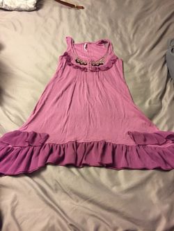 Purple pink ruffle cover up small
