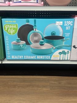 GreenLife 12-Piece Ceramic Nonstick Cookware Set