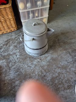 Metal coffee pot camp