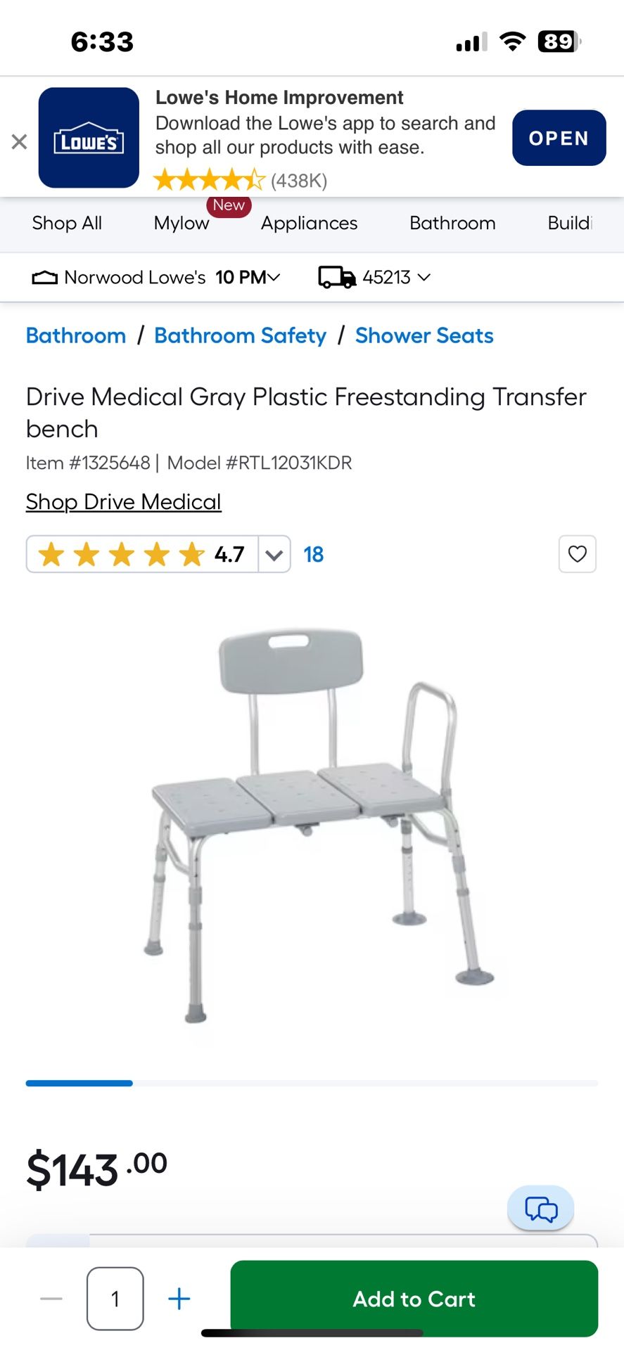 Extended Shower Chair For Elderly