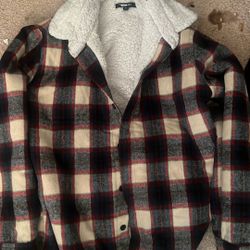 sherpa flannel shacket