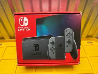 Nintendo Switch empty box with Joy-Con straps and HDMI cable lot