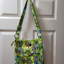 VERA BRADLEY Mom's Day Out Crossbody Hipster Bag Purse Limes Up Green Retired