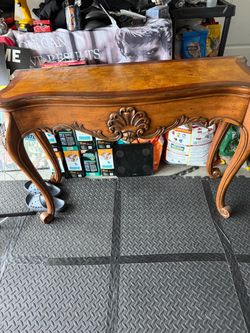 Ornate Wood Console Table