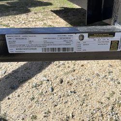 7x14 aingle axle utility trailer back ramp gate