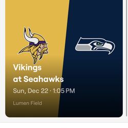 Seattle Vs Vikings tickets 12/22/2024 1pm Game
