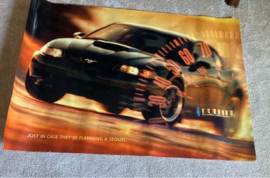Ford mustang Bullitt poster 39” x 27” some light wear