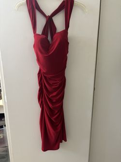 Red cocktail dress
