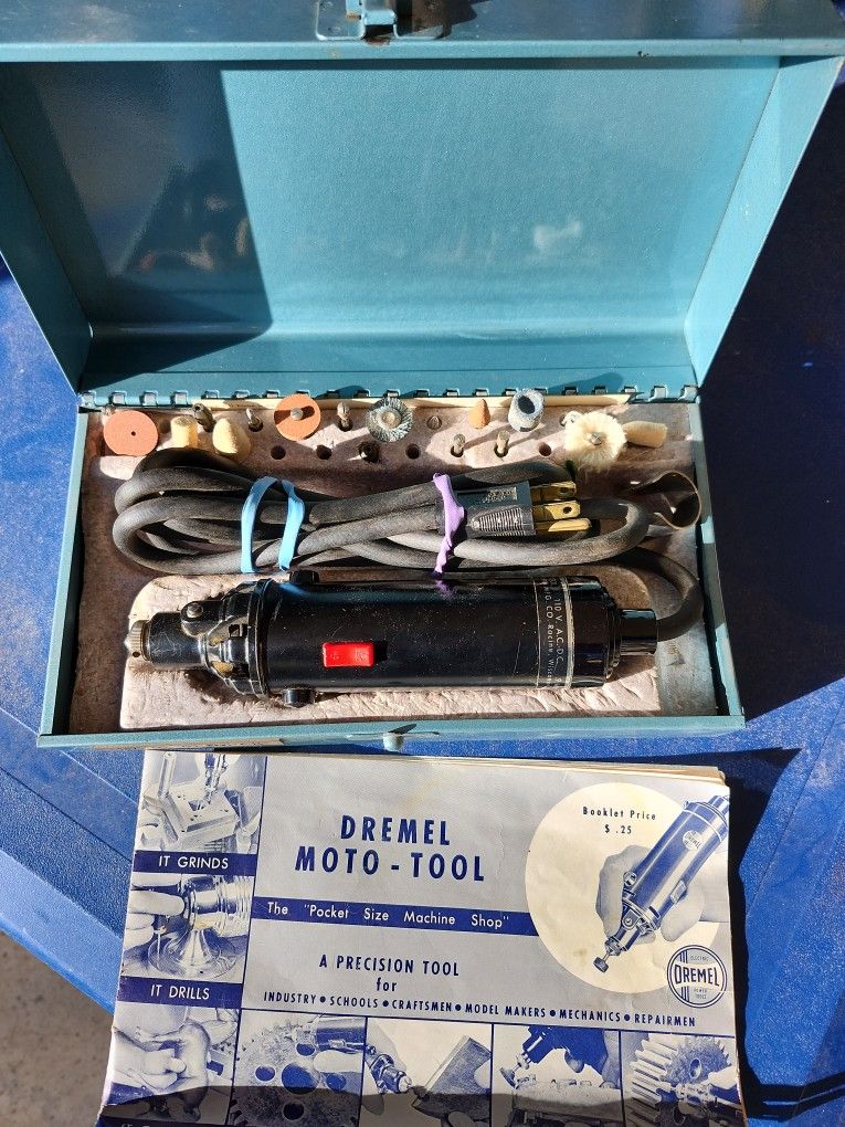 Dremel Hand Grinder With Box, Instructions And Accessories
