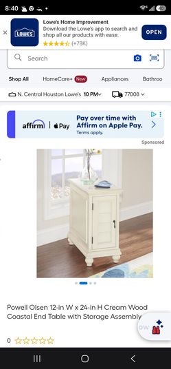 Powell nightstand or end table with USB ports and electrical. Make offer