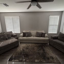 Sofa, Loveseat And Chair With Ottoman