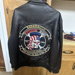 Operation Iraqi, Freedom, Leather Jacket LRG , Official Fully Embroidered
