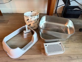 Furrbby Stainless Steel Sifting Cat Litter Box