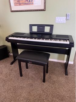 Yamaha 88-Key Digital Piano w/ Stand & Padded Bench