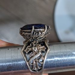 Blue Stone Ed Hardy Ring