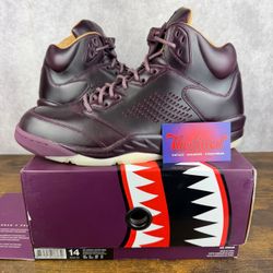 NEW Jordan 5 Retro Premium Bordeaux Wine Size 14 881432-612 Men’s Shoes OG Rare