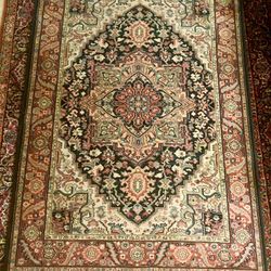 4’3” X 6’ Authentic Original Karastan 700/701 Navy Heriz Wool American Rug