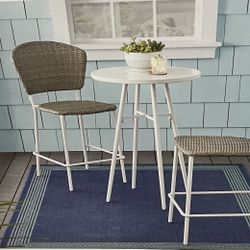 3 Piece Woven Bistro Set