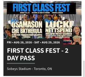 First class festival- 2 day pass