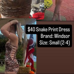 Snake print dress