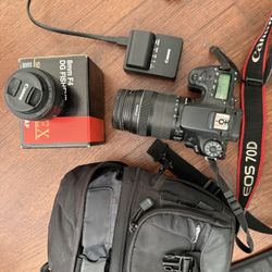 Canon 70D With Extra Lenses 