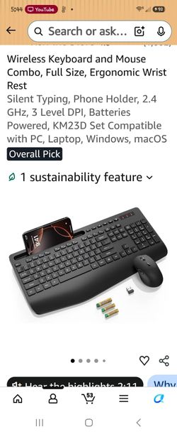 Wireless keyboard and mouse