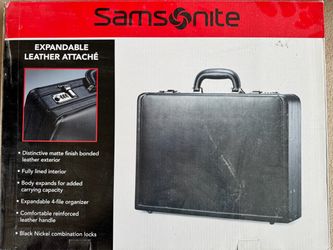 Samsonite Expandable Leather Attache