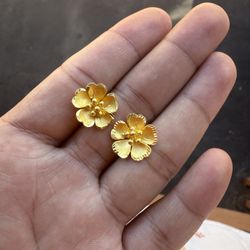 24k Gold Ear Rings