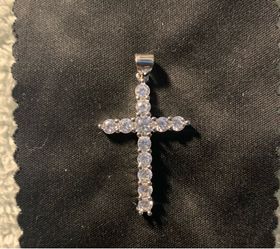 GRA CERTIFIED Moissanite and Sterling Silver Charm