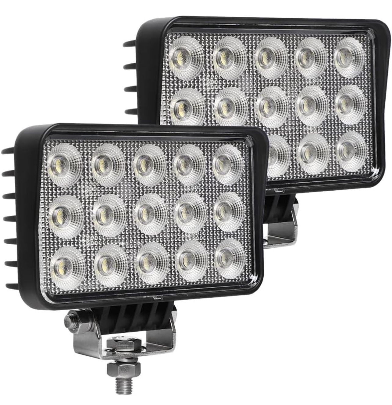 Exzeit 120W 6 Inch Trator Work Light, 10400Lms Excavator Flood Light Offroad Lighting fits Farm Tractor Engineer Truck, 12/24V