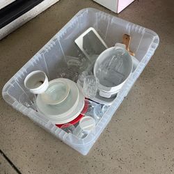 Plates And Cup Glass 