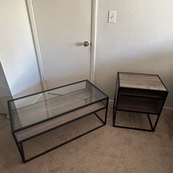 Matching Coffee Table And Side Table 