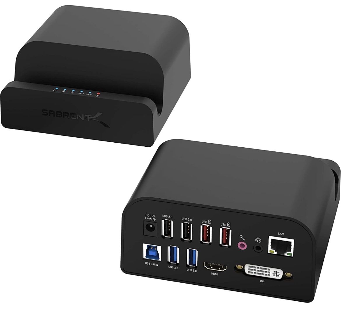 SABRENT Universal Laptop Docking Station with Stand for Tablets and Notebooks Supports PC (DS-RICA)