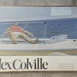 Alex Colville "Laser" Sailing Art Print Mira Godard Gallery 1978 Framed 24x33"