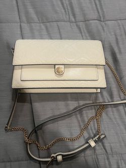 Tory Burch T Monogram Patent Embossed Chain Wallet