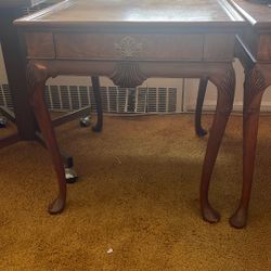 Beautiful 1960s Baker Walnut End Tables