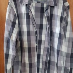 Mens L American Eagle Plaid Shirt