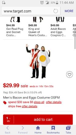 Bacon and eggs costume