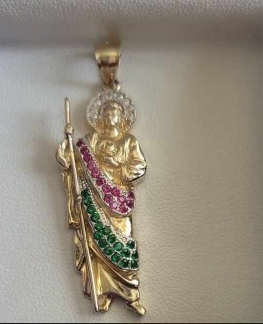 14 K GOLD SAN JUDAS PENDANT
